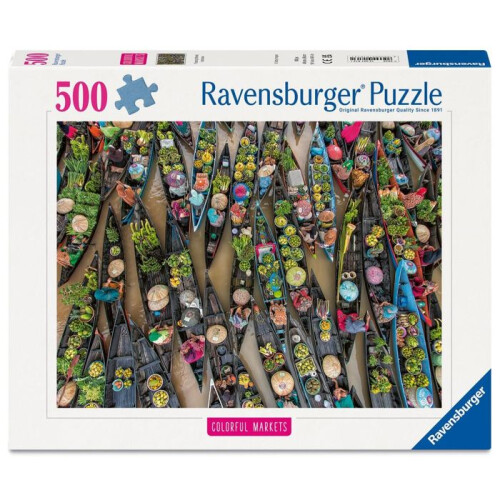 Ravensburger Puzzle 500 Teile - Schwimmender Markt, Indonesien