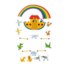 Houten mobiel - GOKI - 52987 - Noach's Ark - Breedte 36 cm - Hoogte 55 cm
