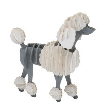 3D-papiermodel - FRIDOLIN - Poedel - Karton - 9 x 9,5 x 4 cm - Vanaf 8 jaar