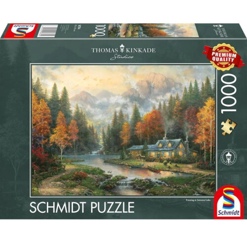 Puzzle 1000 pezzi - SCHMIDT SPIELE - Thomas Kinkade Studios - Serata d'autunno al lago - 1000 pcs
