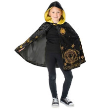 Costume - HARRY POTTER - Luxury Child's Cape - Black Velvet - Golden Patterns - 3 years and up