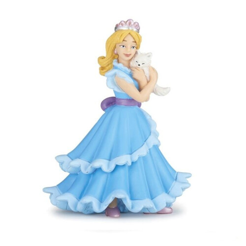 Papo - Figuren Prinses blauw met kat