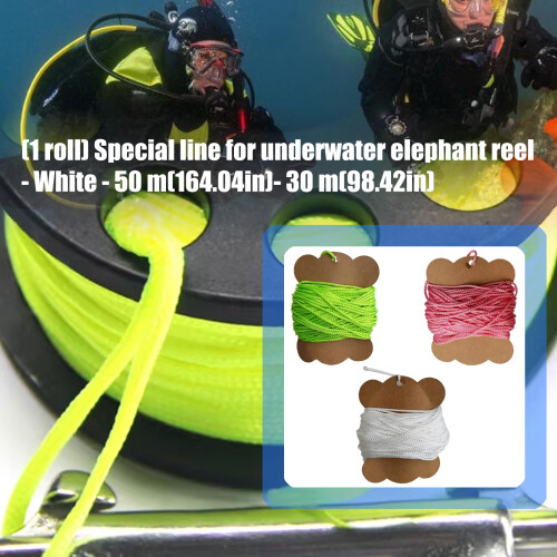 Scubas Diving Handle Line Diving Finger Spool Reel-Weiß 50M 2