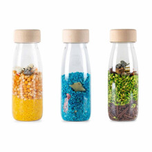 Petit Boum | Set van 3 sensorische flessen Natuur - Blauw - TU