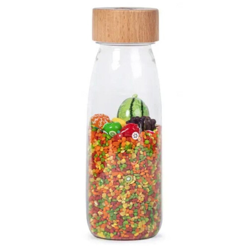 Petit Boum | Sensorische Fles Leer Fruit - Multicolor - 14 x 4 cm