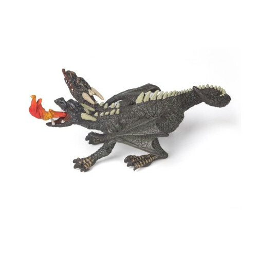Figur - PAPO - Aschen-Drache - Grau - Handbemalt - Sehr realistisch