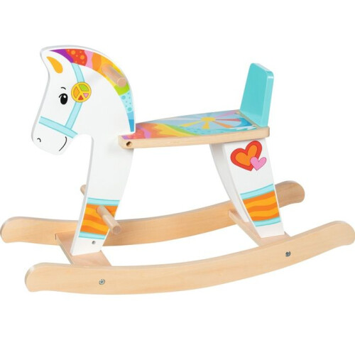 Cavallo a dondolo - GOKI - Sunny - Bianco - Legno - Da 12 mesi