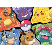 Palapeli 100 kappaletta: Pokémon: Pikachu, Evoli ja kaverit