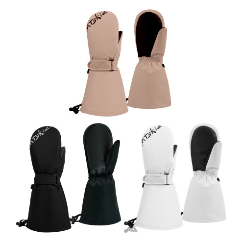 Dick isolierte Schneehandschuhe, Wintersporthandschuhe-Weiß M 1