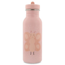Child's Water Bottle - TRIXIE - Mrs Butterfly - Stainless Steel - 500 ml - Pink