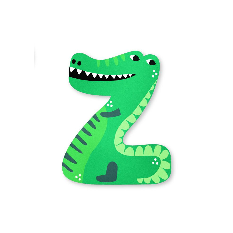 Wooden Letter - Vilac - Letter Z Michelle Carlslund - Height 7 Cm - Green - Illustrations By Michelle Carlslund 3048700850263