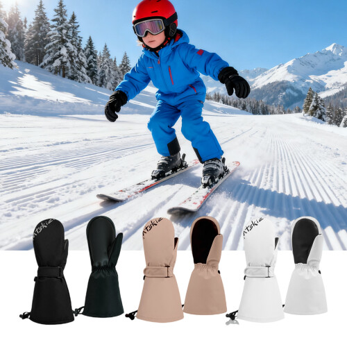 Dick isolierte Schneehandschuhe, Wintersporthandschuhe-Weiß M 2