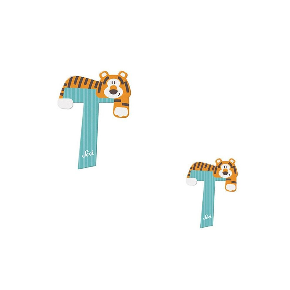 Wooden Letter - Sevi - T - 10 Cm - Animals - Wall Decoration - Unisex 8003444830204