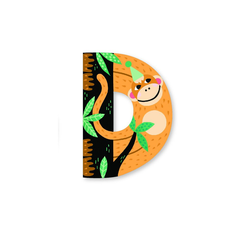 Wooden Letter - Vilac - Letter D Michelle Carlslund - 7 Cm - Orange - Solid Wood 3048700850041