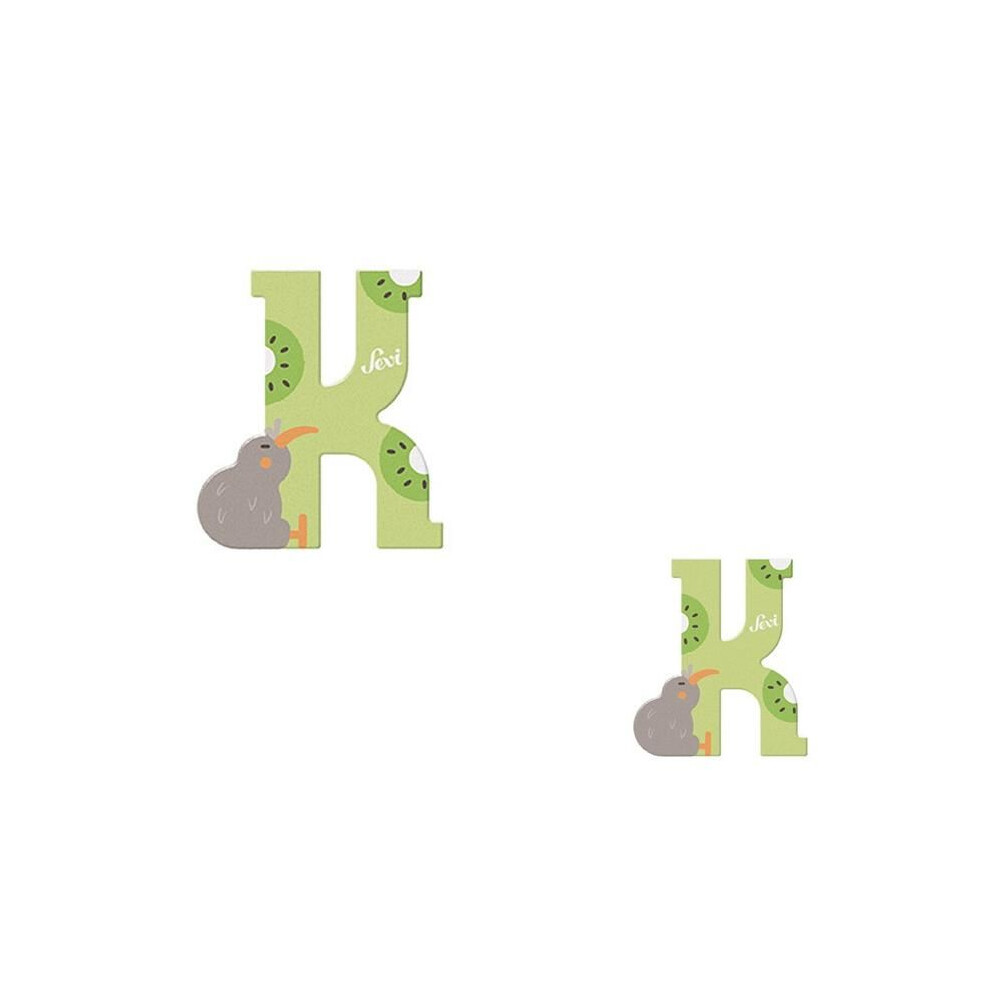 Wooden Letter - Sevi - K - 10 Cm - Wall Decoration - Random Color 8003444830112