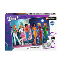 Palapeli lapsille - NATHAN - Elinikäiset ystävät (Totally Spies) - 60 palasta - 3-osastoinen lajittelija - Kartonki
