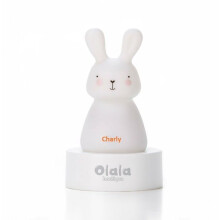 Luce notturna coniglio «Charly» di Olala - Luce notturna per bambini ricaricabile con induzione, luce morbida e rassicurante