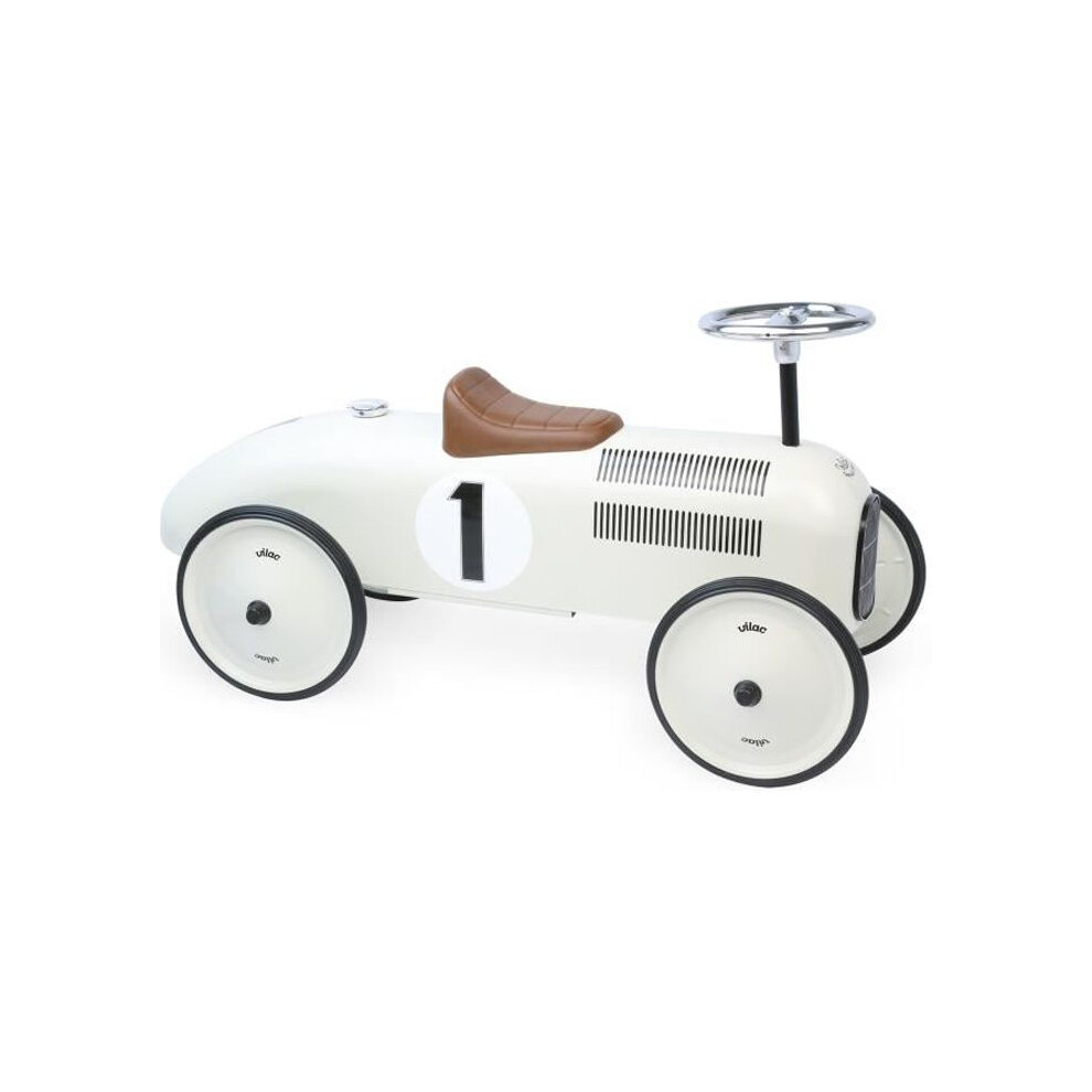 Vilac Cream White Vintage Car Carrier - For Children From 18 Months - Max Weight 20 Kg