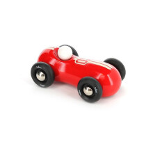 Puinen auto "Streamline Vintage" - Punainen - P 11 x L 6.5 x K 4 cm