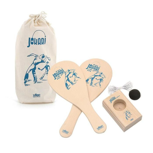 Vilac - Jokari de madera maciza en bolsa de algodón