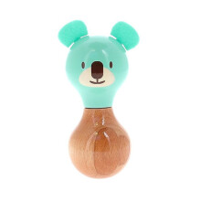 Rattling in legno "Boizoos" - Alice il koala - Blu - D 6 x H 13 cm