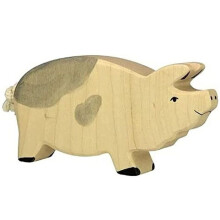 Figur - HOLZTIGER - 80068 - Sau - Gepunktet - Handbemalt
