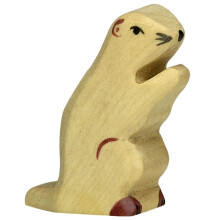Puueläin - HOLZTIGER - 80132 - MARMOTTI - Käsinmaalattu - Ulottuvuudet: 10x2,3x7 cm