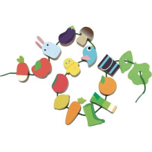 Perle dell'orto - Vilac - Giorno di raccolta - 14 perle - Verde - Bambino