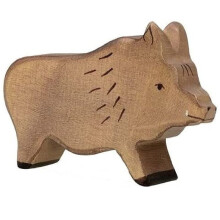 Figur - HOLZTIGER - EBER - Handbemaltes Holz - Europäische Herstellung - 10 x 2,3 x 11 cm