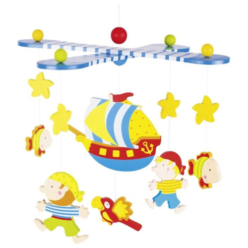 GOKI Móvel Barco de Pirata Decoração para Quarto Infantil