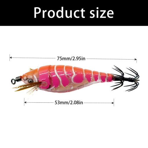 Luminously Squid Jigs Hook Fishing Lures Baits Cuttlefish-pink 2
