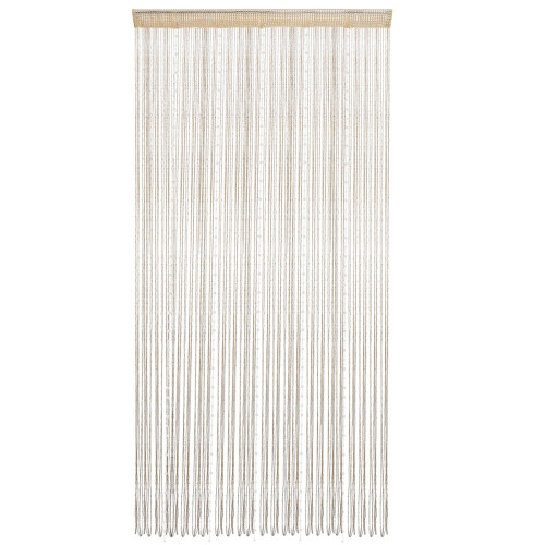 Glitzer-Gardine mit Perlen, 1 x 2 m, weiß, PP-Perlen 1