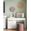 Wood Earring Wall Holder Moon Shape White25cm 5
