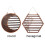 Wood Earring Wall Holder Moon Shape White25cm 6