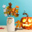 Foam & Plastic Maple Leaf Pumpkin Cutout21cm 3