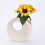 Moderne Keramikvase, weiß, minimalistisch, abstrakte Form 5