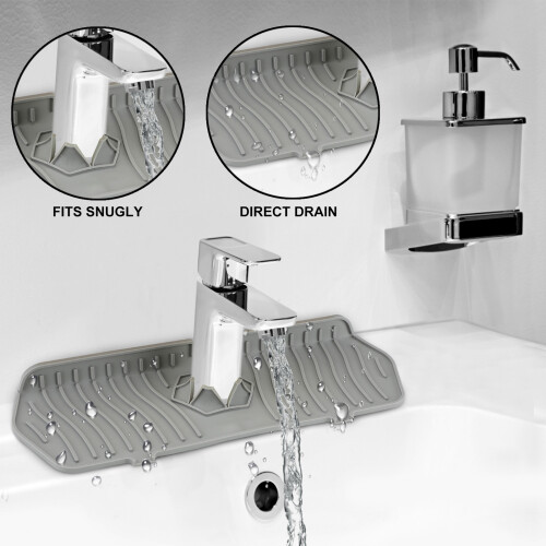 Silicone Faucet Draining Mat35.4x14.8cm 1
