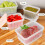 Food Grade PP Fridge Storage Containers with Drain Basket 7