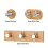 Self-Adhesive Wall Hook Stainless Steel Bamboo Wood10Pack 7