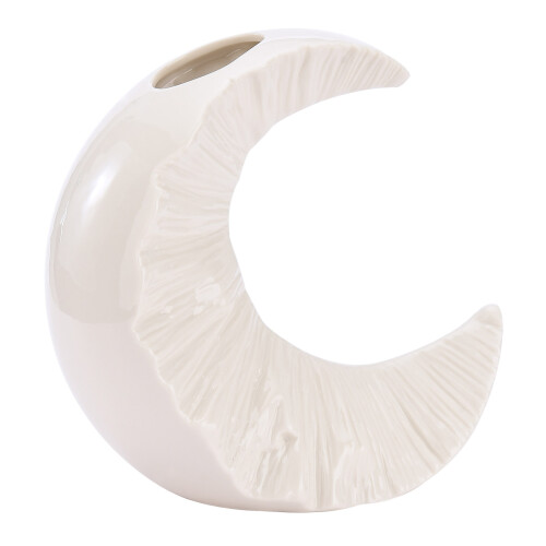 Moderne Keramikvase, weiß, minimalistisch, abstrakte Form 2