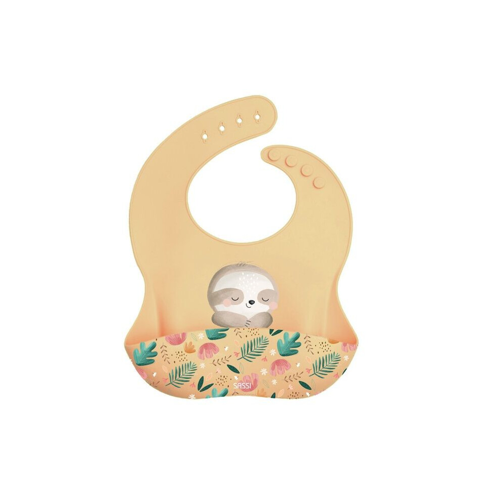 Silicone Bib Gnawy The Sloth Sassi Junior