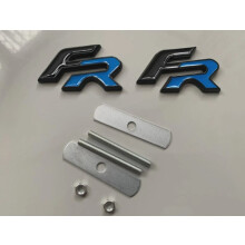Gloss BLUE Metal FR Rear + Front Grill Badge Seat Leon Ibiza Ateca Arona Black 65MM