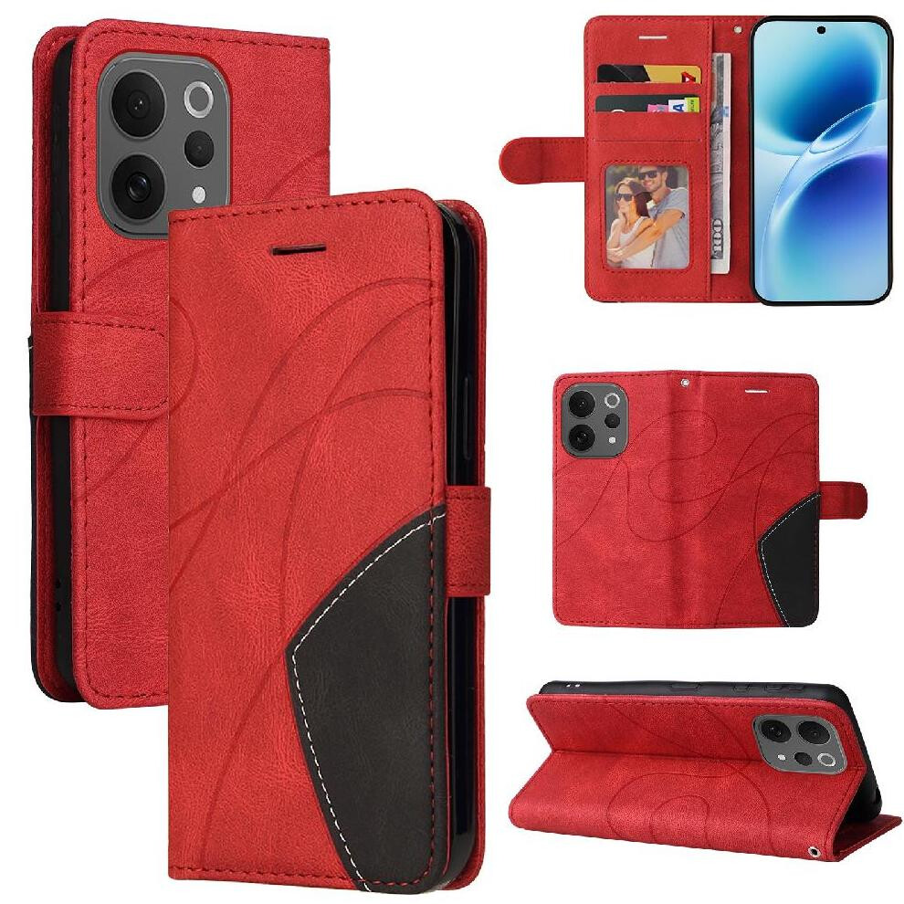 Flip Case For Vivo V70 Lite Leather Wallet Flip Folio Book With Card Slot Stand Stitching Color Kickstand Protective 764563804894
