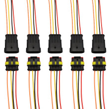 5 Stuks Mannelijke Vrouwelijke Elektrische Connector Stekkers-4P