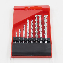 Impact-Wolframstahl 3-10mm Silber-Bohrer-Set