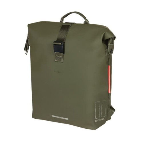 Sacoche - Basil - Soho Nordlicht - 17L - Vert armée - LED intégré - Imperméable