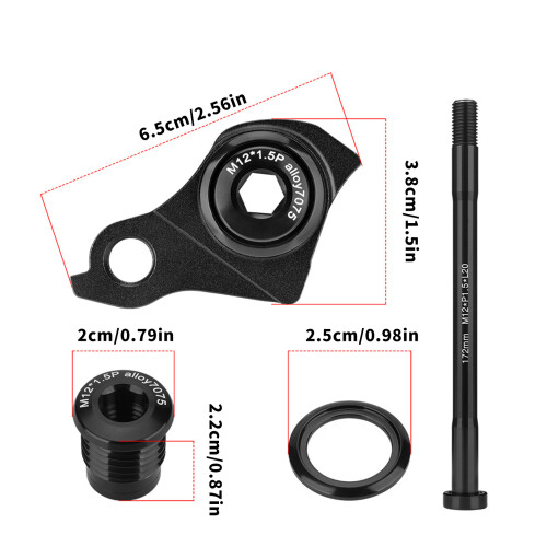 Achterderailleurhanger voor mountainbikes, achterversnelling 2