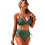 Quick Dry Comfortable Swimsuit for Women Features-Army Green S 1