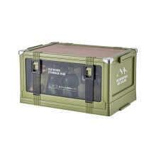 Waterproof Storage Box Foldable for Camping Gear and Home-Green