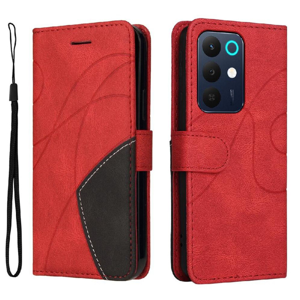 Flip Case For Realme 15X With Card Slot Stand Kickstand Protective Stitching Color Leather Wallet Flip Folio Book 764563805099